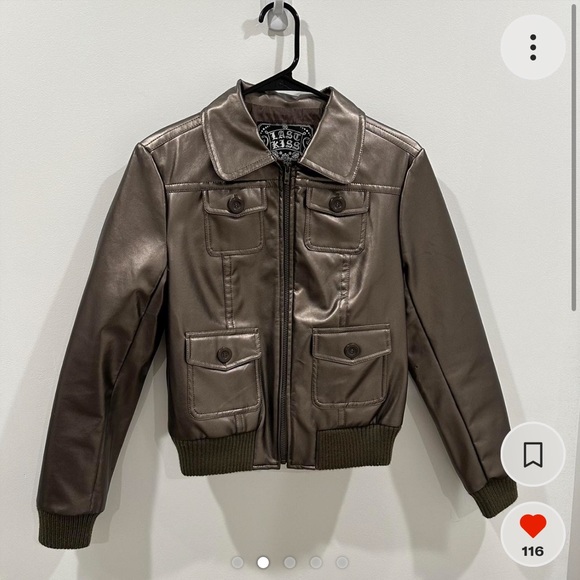 Vintage Metallic Moto Jacket - Picture 4 of 6